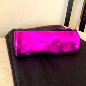 Chrome pink makeup bag (with full-sized luxury samples inside)